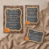 Dank u Kaarten Herfst Pompoen Hout Rustieke Winter (Personaliseer de collectie van deze zelfstandige maker.)