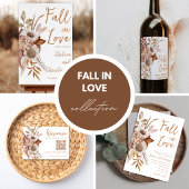 Fall In Love Rustic Autumn Wedding Invitation