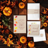 Signe De Table Mariage aux Feuilles d'Automne