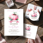 Invitation Citrouille rose devine le bon jeu de prix