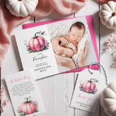 Automne Bébé Douche Invitations Fille