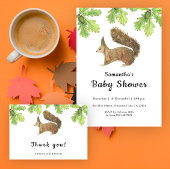 Assiettes En Carton Écureuil - Baby shower