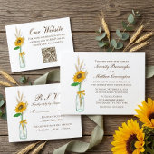 Programme de mariage floral rustique aux tournesol