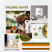 Invitation Feuille/Fiançailles en chute