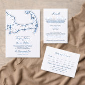 Bandeau De Faire-part Mariage élégant Navy Blue Script Names (Personnalisez la collection de ce créateur indépendant. )