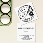 Étiquette Ferme de poulets Encerclée Date Oeuf Carton Étique