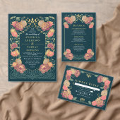 Fantasie betoverde bloementuin bruiloft programma (Personaliseer de collectie van deze zelfstandige maker.)