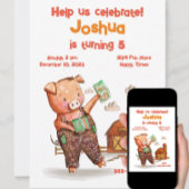 Invitation Fête d'anniversaire des animaux de ferme