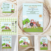 Serviette En Papier Farm Barnyard Baby Shower