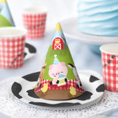 Assiettes En Carton Ferme En vichy fête d'anniversaire