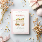 Boeren Markt Vegetable Stand Verjaardag Cadeaulabel