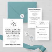 Faire-part de mariage de monogramme agricole