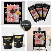 Custom Magazine Hoesje Moderne Verjaardagsbanner Spandoek