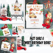 Invitation Two Fast Christmas Gingerbread Car P 2nd Birthday