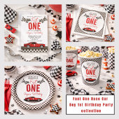 Fast One Race Car 1st Birthday Spandoek
