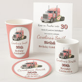 Invitation Conserver sur le conducteur de camion féminin d’an