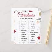 Sticker Carré Christmas Scavenger Hunt Checklist Art