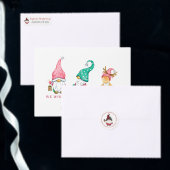 Papier Cadeau Joyeux Noël Gnome Mignon