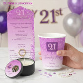 21ste verjaardag Pink Glitter