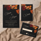 Invitation Dark Romantic Fine Art Flowers  (Personnalisez la collection de ce créateur indépendant. )