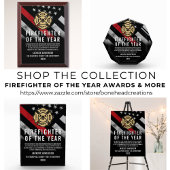 Banderoles Firefighter of the Year Employee Recognition Logo