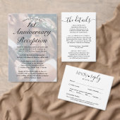 Invitation En Aluminium Réception de mariage pour le 1er anniversaire de D (Personnalisez la collection de ce créateur indépendant. )