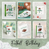 Invitation Première année Down football thème garçons fête d'