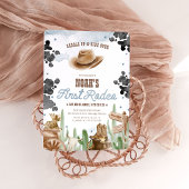 Invitation First Rodeo 1st Birthday Rustic Wild West Boy