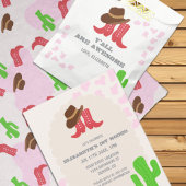 Eerste Rodeo Meisje 1e Verjaardag Tissuepapier