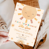 Autocollant d'anniversaire Boho Little Sunshine