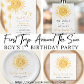 Serviette En Papier First Trip Around The Sun Boys 1st Birthday Party