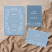 Programme Mariage d'art bleu clair gris fleur de lis (Personnalisez la collection de ce créateur indépendant. )