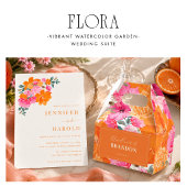 Programme Mariage de fleurs florales d'été rose orange