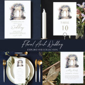 Serviette En Papier Aquarelle Mariage Floral Arch Personnalisé