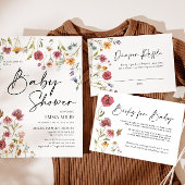 Mariage Fleur sauvage de Bohême Carte de remerciem