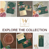 Carte De Remerciements Floral Boho Emerald Mariage vert