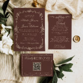 Numéro de table de mariage marron chocolat beige f