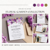 Invitation Bague de diamant Violet Mariage