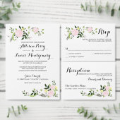 Bloemrijke tuin bedankbriefjes -wit bedankkaart (Personaliseer de collectie van deze zelfstandige maker.)