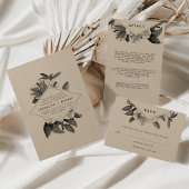 Save The Date Floral Kraft Mariage