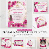Budget Roze Prinses Quinceañera Save the Date Notitiekaartje