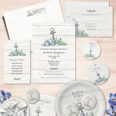 Floral Nautical Ancre Party Réponse RSVP