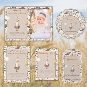 Invitations En Acrylique Une Soie Neutre Oie 1er Anniversaire