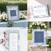 Invitation Floral Periwinkle Mariage élégant