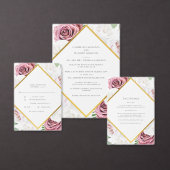 Cartons Réponse Aquarelle Floral Script Mariage moderne (Personnalisez la collection de ce créateur indépendant.)