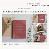 Fleur Simple 1 Bois de rose Save The Date