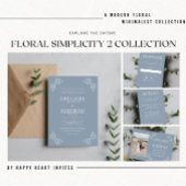 Invitation Mariage Floral Simplicité 2 Brume Froide