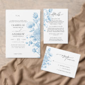 Carte de réponse Floral Sketch (Personnalisez la collection de ce créateur indépendant. )