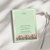 Floral mint groen Retour Adres Label