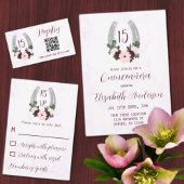 Serviette En Papier Quinceanera Floral Western Horseshoe